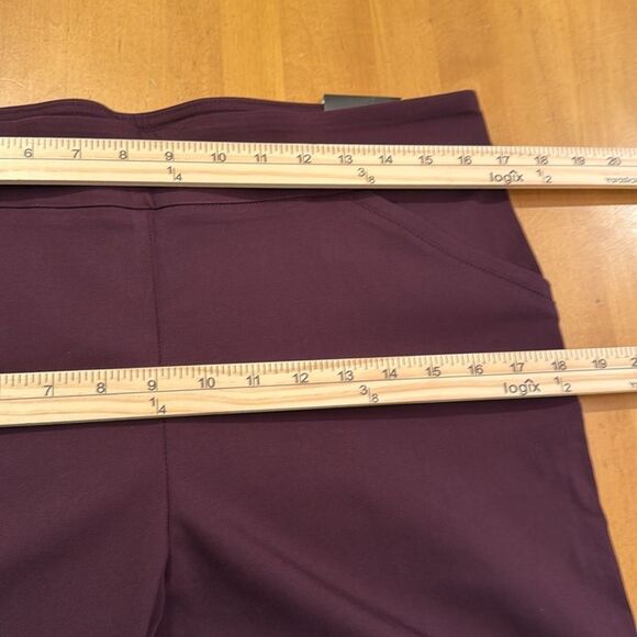 NWT COUNTERPARTS BURGUNDY BOOTCUT FLARE LEG ANKLE PULL ON PANTS SIZE LARGE - Picture 11 of 12